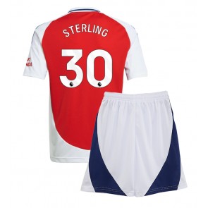 Billiga Arsenal Raheem Sterling #30 Hemmatröja Barn 2024-25 Kortärmad (+ Korta byxor)